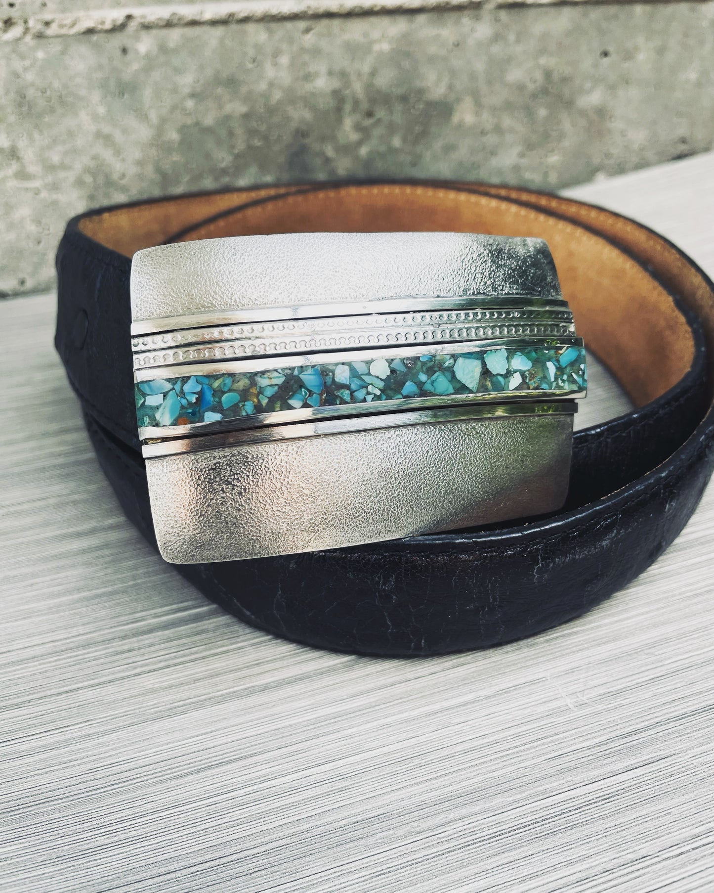 Inlay Contemporary Belt Buckle