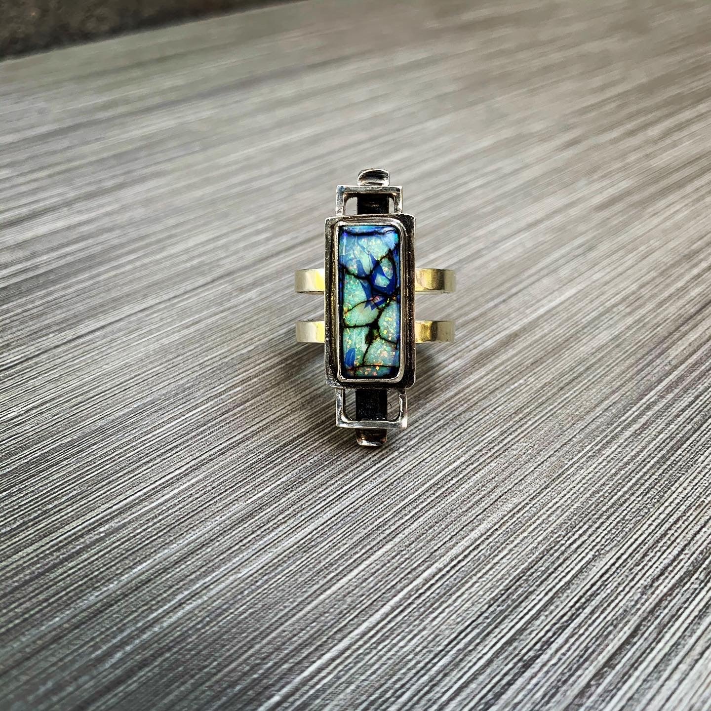 Sterling Opal Art Deco