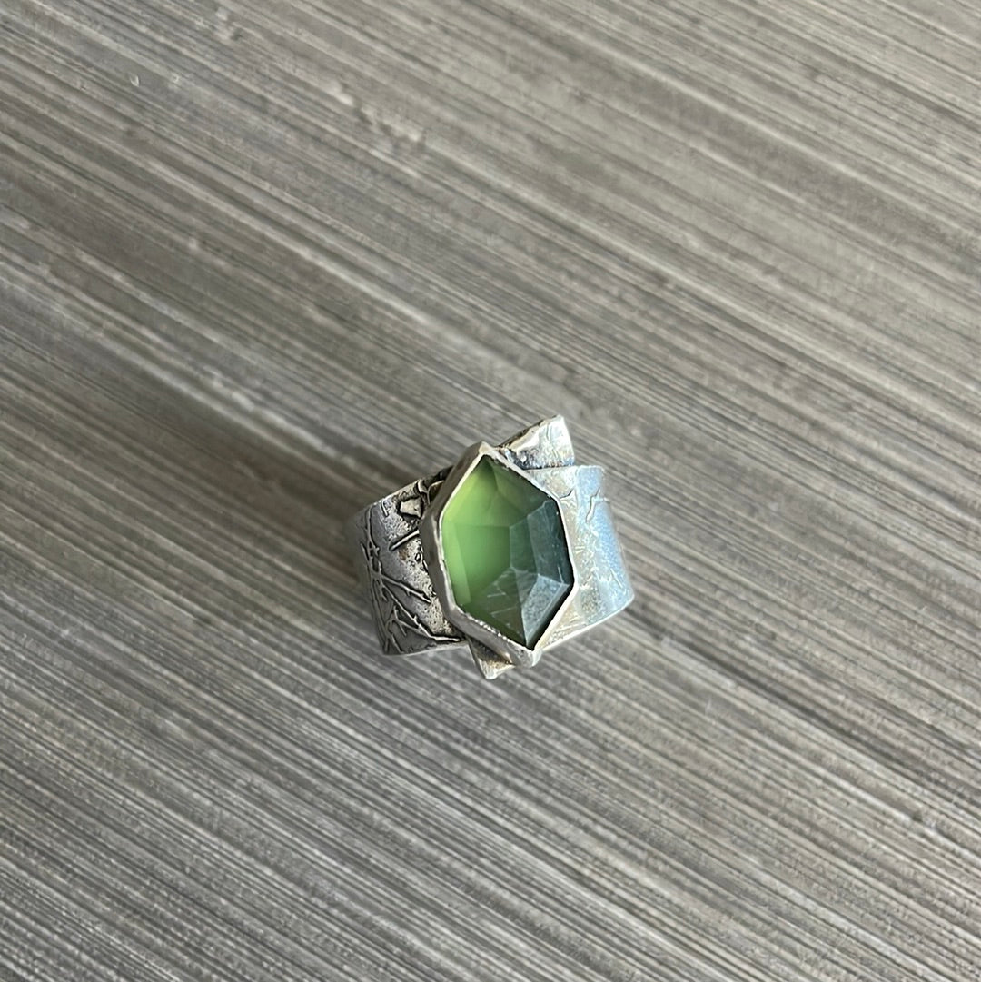 Serpentine Overlap Ring Sz 7