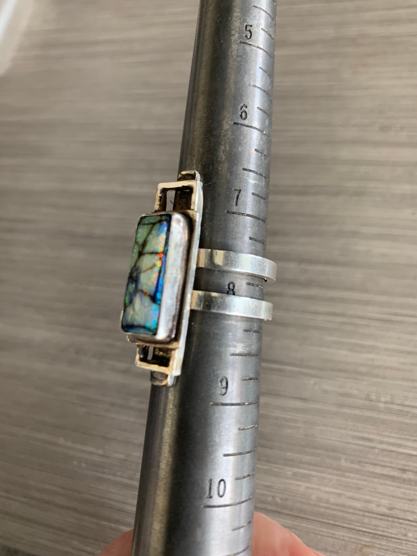 Sterling Opal Art Deco
