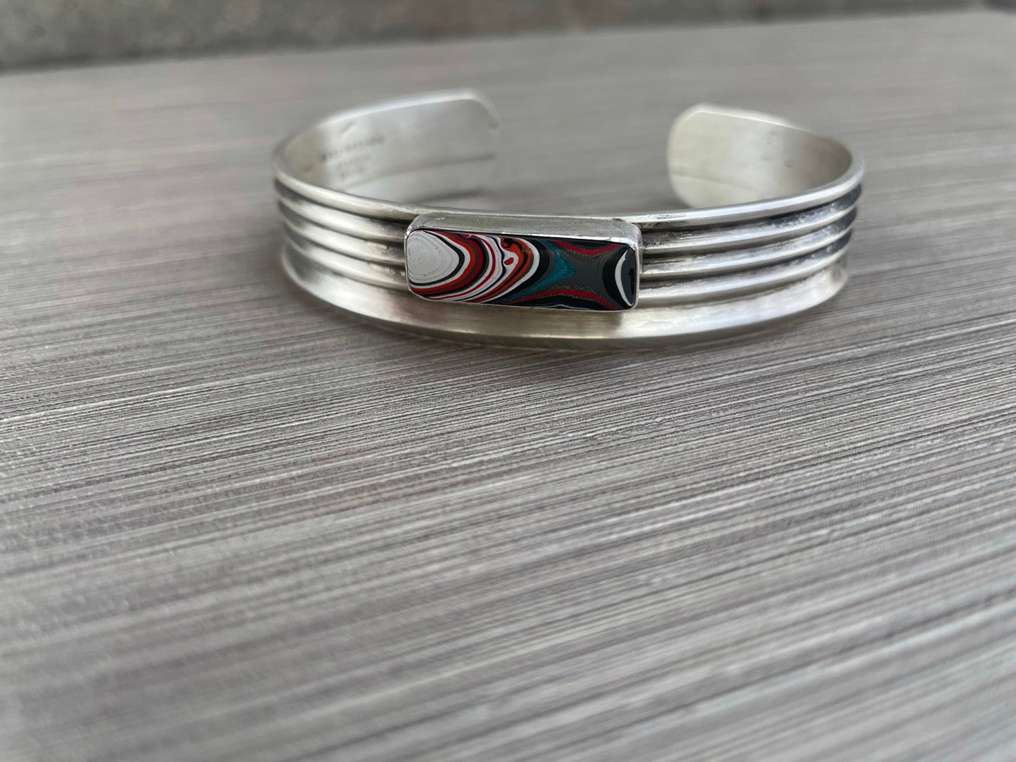 Fordite Cuff Bracelet