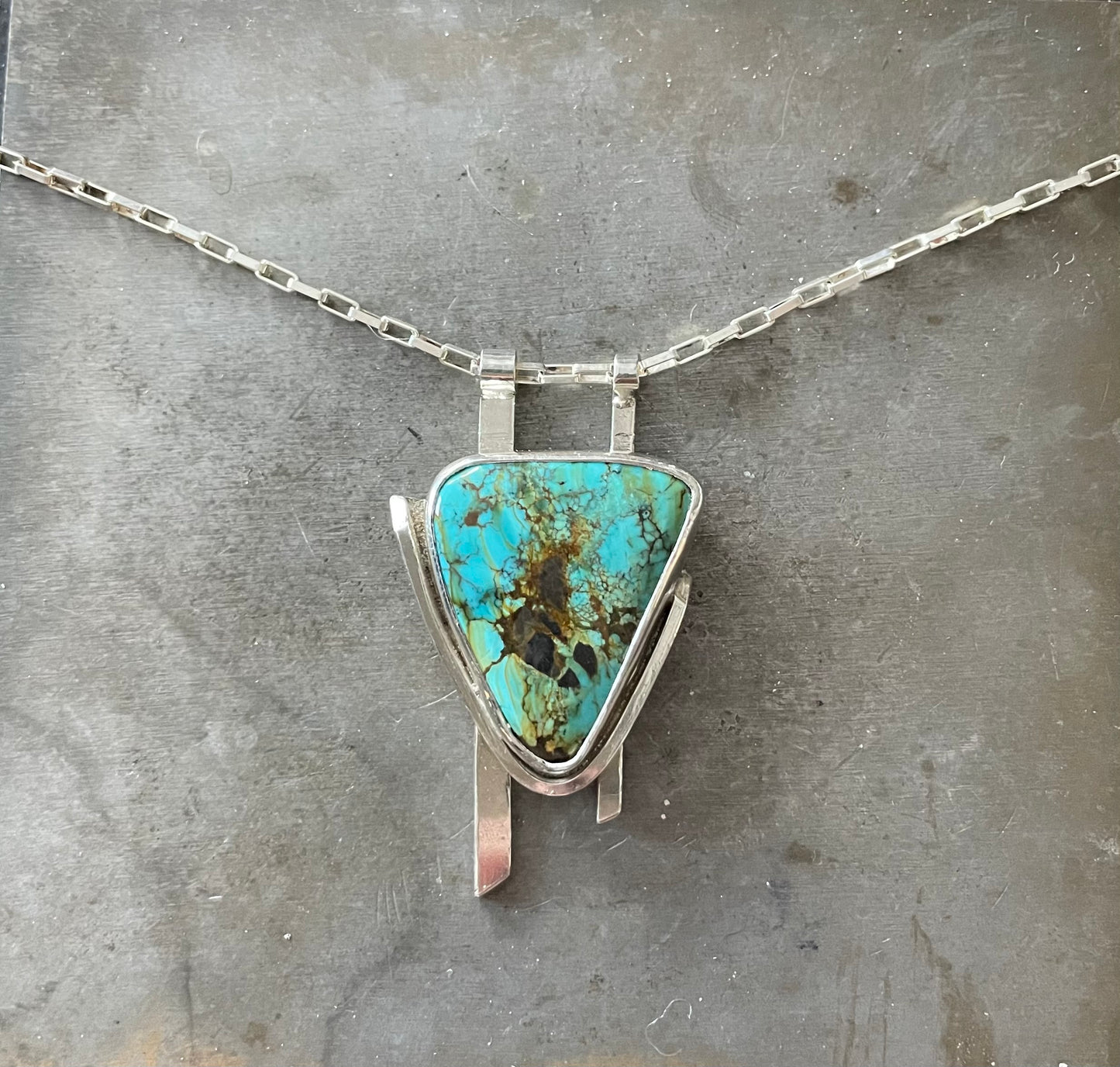 Through Thick and Thin Turquoise Pendant Necklace