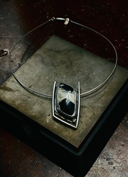 White Buffalo Pendant Necklace